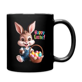 Lapin de Pâques, Oeuf de Pâques, Lapin de Pâques, Doux, Fête de Pâques - Mug uni - noir - Droite