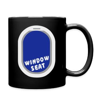 Siège hublot d’avion - Mug uni - noir - Droite