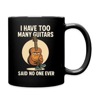 conception de dessin animé de guitare drôle - Mug uni - noir - Droite