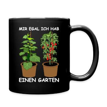 Je m’en fiche, j’ai un jardin - Mug uni - noir - Droite