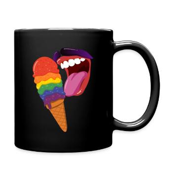Rainbow Icecream - Full Colour Mug - black - Right