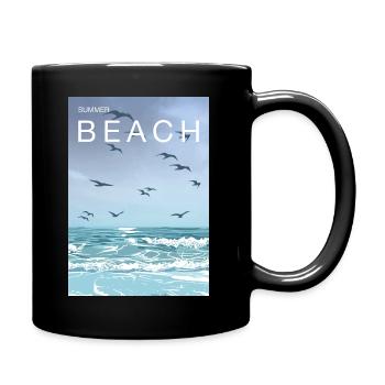 Beach - Tasse einfarbig - Schwarz - Rechts