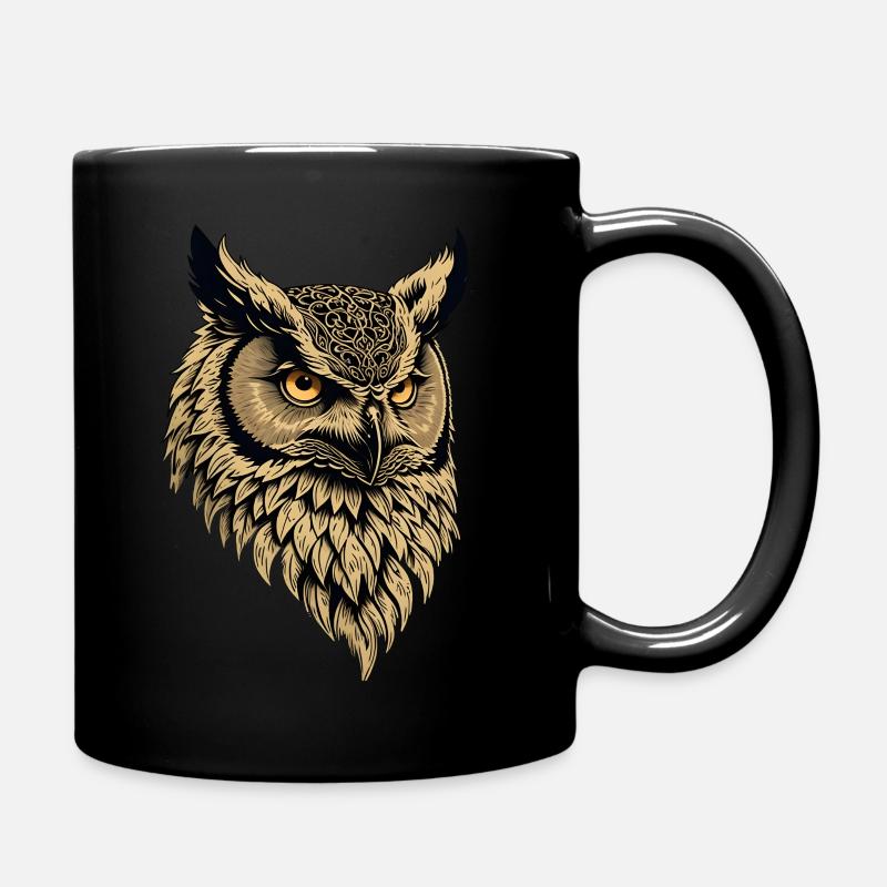 Uhu - Tasse einfarbig - Schwarz