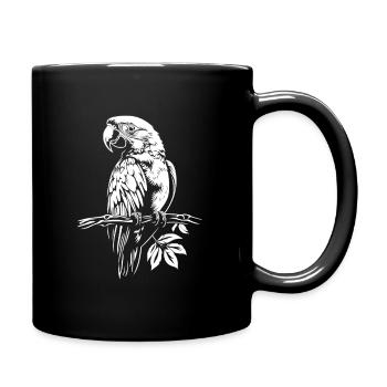 Perroquet blanc - Mug uni - noir - Droite