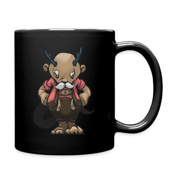 Wolpertinger - Tasse einfarbig - Schwarz - Rechts