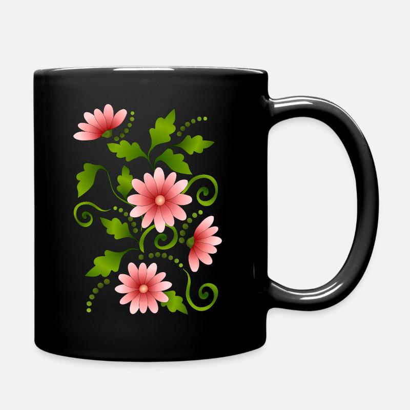 Fleur - Mug uni - noir