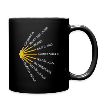 Le Chemin de Saint-Jacques-de-Compostelle compte de nombreuses langues - Chemin - Pèlerinage - Mug uni - noir - Droite
