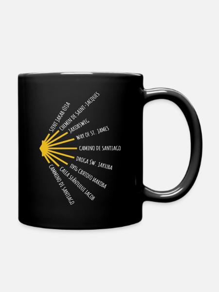 Le Chemin de Saint-Jacques-de-Compostelle compte de nombreuses langues - Chemin - Pèlerinage - Mug uni - noir