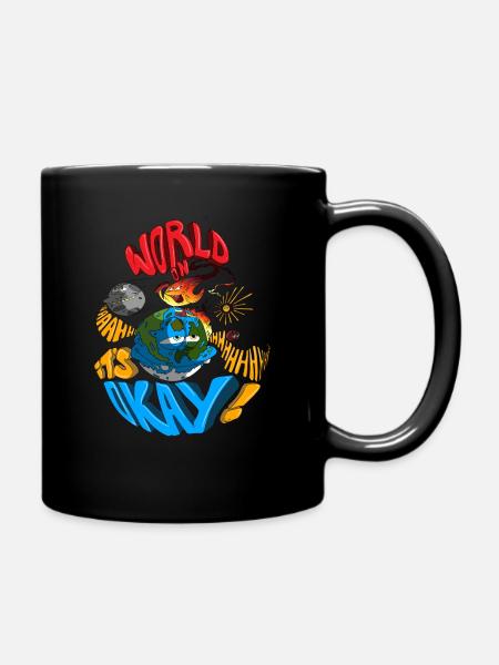 World on Fire - Tasse einfarbig - Schwarz