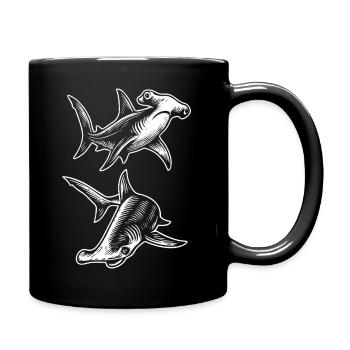 Hammerhead shark gift - Full Colour Mug - black - Right