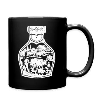 Alpine descent white - Full Colour Mug - black - Right
