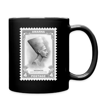 Timbre Néfertiti - Mug uni - noir - Droite