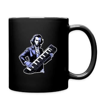 Schuppen - Tasse einfarbig - Schwarz - Rechts