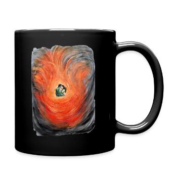 Romantic Fire Dance Artistic Lovers Couple Design - Full Colour Mug - black - Right
