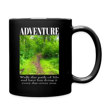 Adventure - Forest path in summer - Experience nature - Full Colour Mug - black - Right