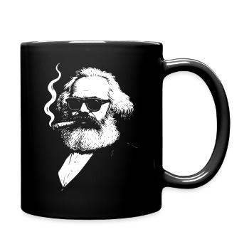 Karl Marx audacieux avec une illustration de cigarette - Mug uni - noir - Droite