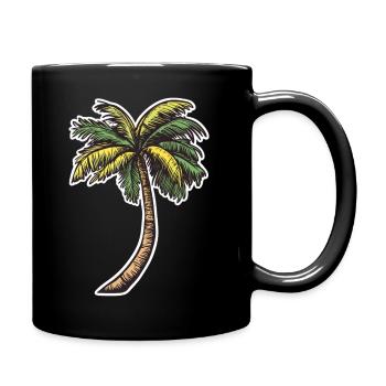 Palm tree - Full Colour Mug - black - Right