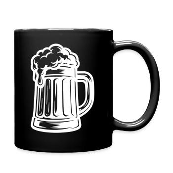 Icône de chope de bière - Mug uni - noir - Droite