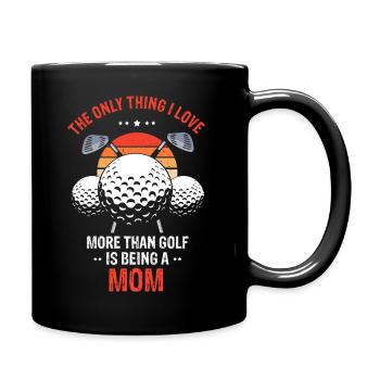 J'adore le golf mais j'aime être maman Plus drôle de maman - Mug uni - noir - Droite