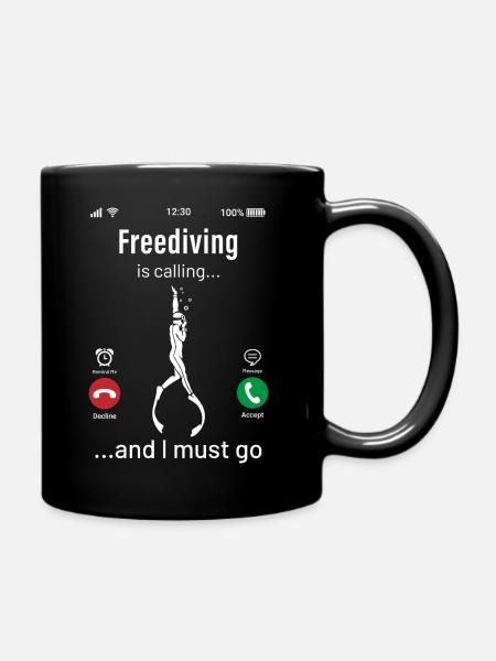 L’apnée m’appelle et je dois y aller design drôle - Mug uni - noir
