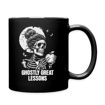 Funny Teacher Skeleton Halloween Classroom - Full Colour Mug - black - Right