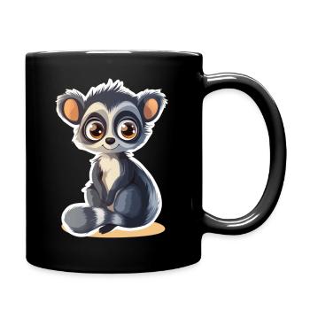 lémurien - Mug uni - noir - Droite