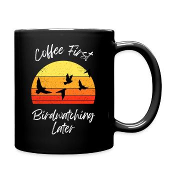 Sunset Birdwatching Scene - Full Colour Mug - black - Right