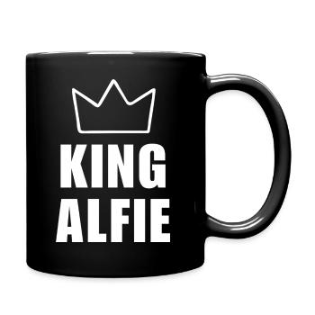 Alfie Nom Lettre Un Roi Couronne Pères T Shirt Hommes - Mug uni - noir - Droite
