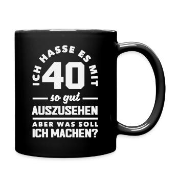 Funny 40th Birthday Gift Birthday Shirt - Full Colour Mug - black - Right