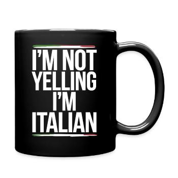 Bold Italian Pride Graphic Tee - Full Colour Mug - black - Right