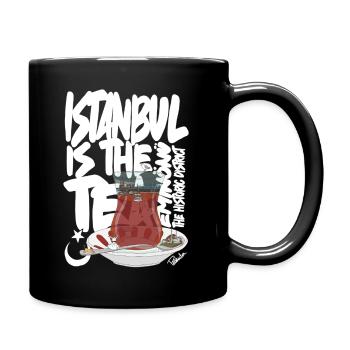 Türkische TeetasseAnimierte Vintage-Szene - Tasse einfarbig - Schwarz - Rechts