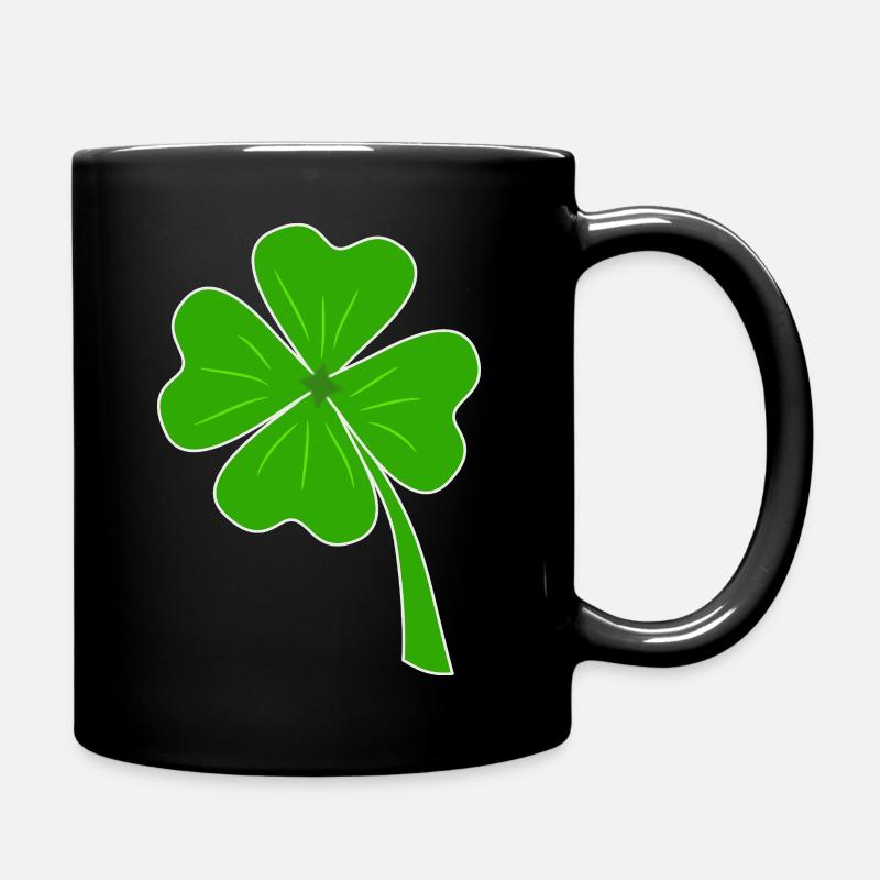 Kleeblatt - Tasse einfarbig - Schwarz
