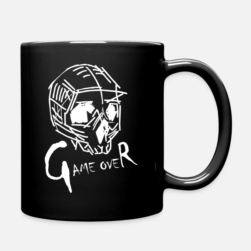 Game Over in weiß - Tasse einfarbig - Schwarz