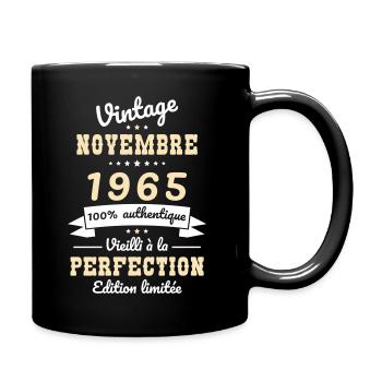 Anniversaire 60 ans - Vintage - Novembre 1965 - Mug uni - noir - Droite