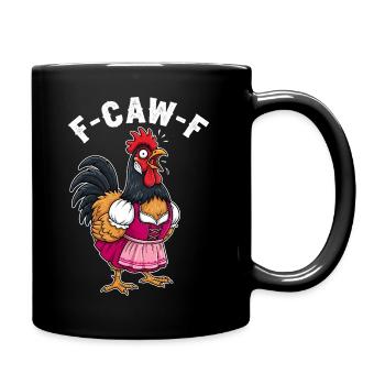 F-CAW-F Crow Funny Halloween Saying - Full Colour Mug - black - Right