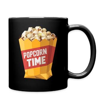 Popcorn-Tüte - Cooles Low Poly Logo - Tasse einfarbig - Schwarz - Rechts