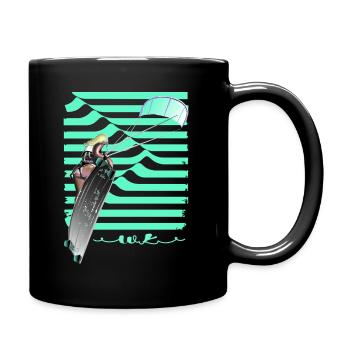 Windsurf Diva Neonsee - Tasse einfarbig - Schwarz - Rechts