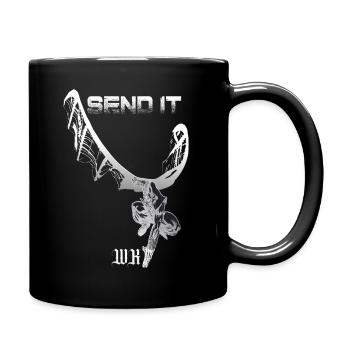 Send It Skelettdrache Grunge - Tasse einfarbig - Schwarz - Rechts