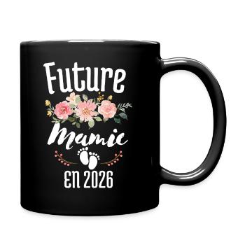 Future Granny T-shirt in 2026 Pregnancy Announcement - Full Colour Mug - black - Right