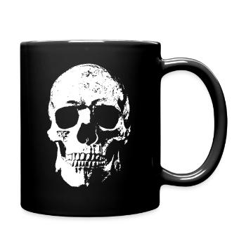 Totenkopf / Skull - Tasse einfarbig - Schwarz - Rechts