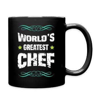 Weltbester Chef - Tasse einfarbig - Schwarz - Rechts