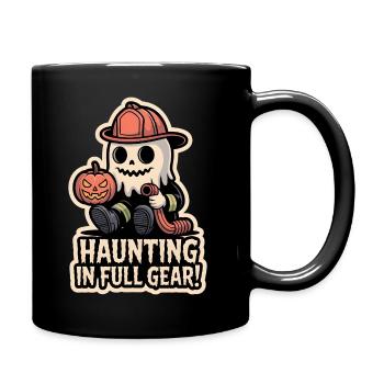 Firefighter Boo – Spooky Cute Halloween Ghost - Tasse einfarbig - Schwarz - Rechts
