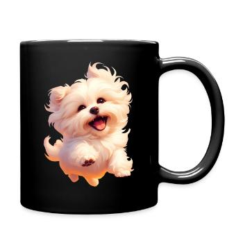 🐾 Maltese Puppy 3 🐾 - Full Colour Mug - black - Right