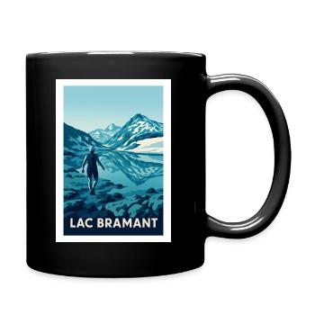 Alpines Wandern am Bramantsee - Tasse einfarbig - Schwarz - Rechts
