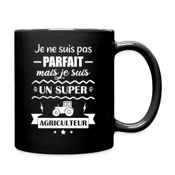 Super Farmer Farm Field Tractor - Full Colour Mug - black - Right