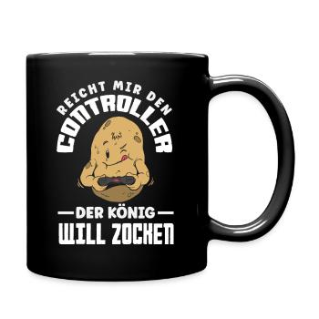 Hands me the controller – King wants to play - Full Colour Mug - black - Right