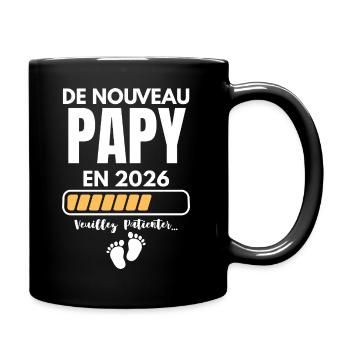 De Nouveau Papy en 2026 Veuillez Patienter - Mug uni - noir - Droite