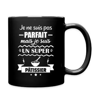 Not perfect but great pastry chef - Full Colour Mug - black - Right