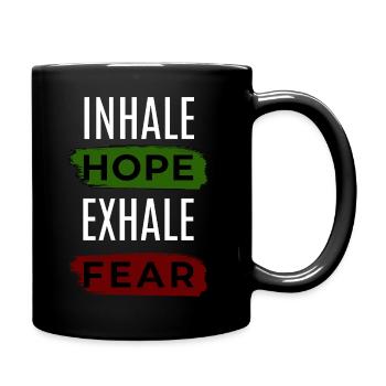 🌿 Inhale Hope, Exhale Fear – Psalm 56:3 - Full Colour Mug - black - Right