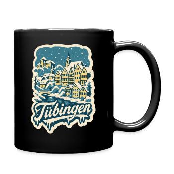 Tübingen Baden-Württemberg Winter - Full Colour Mug - black - Right